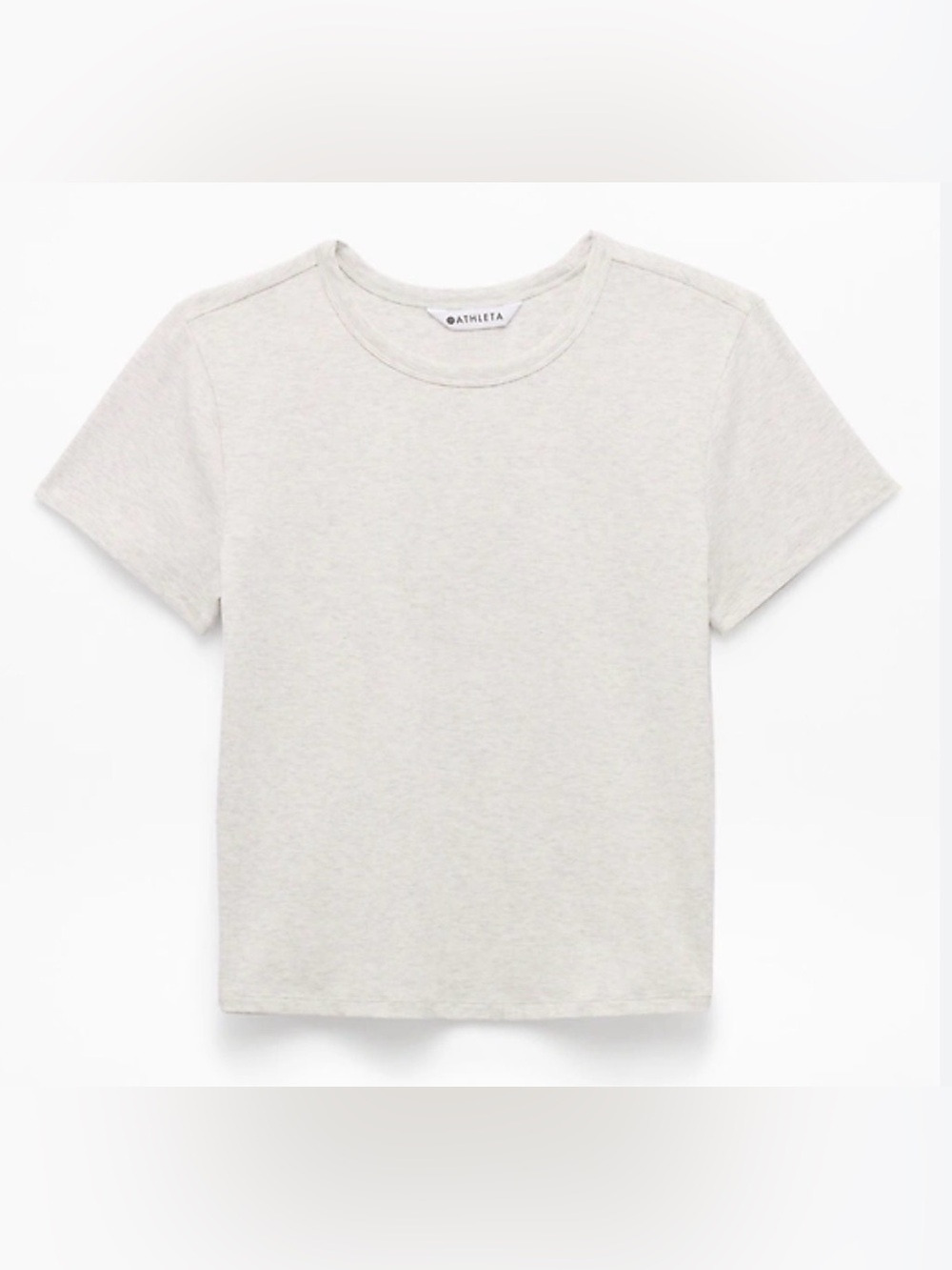 Women’s ATHLETA Short-Sleeve Crewneck Tee in Oatmeal